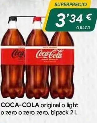 Masymas Coca-cola original o light o zero o zero zero oferta