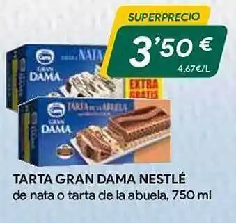 Masymas Tarta gran dama nestlé de nata o tarta de la abuela oferta