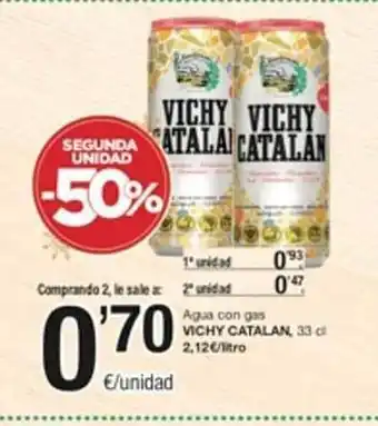SPAR Segunda unidad -50% agua con gas vichy catalan oferta