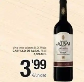 SPAR Vino tinto 0.0 rioja castillo de albal oferta
