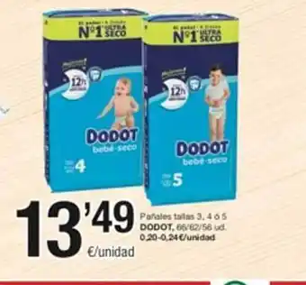 SPAR Pañales talas 3, 4 o 5 dodot oferta