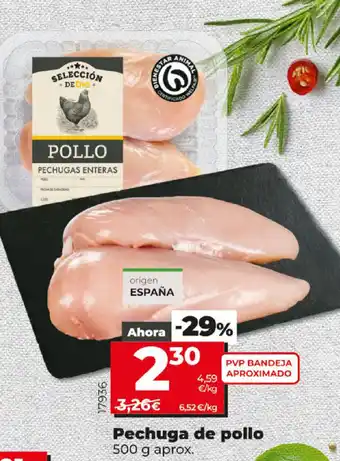 Dia Pechuga de pollo 500g aprox. oferta