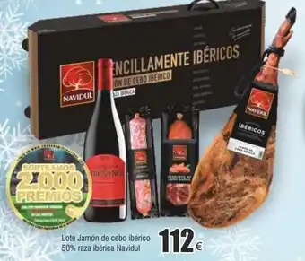 FROIZ Lote jamón de cebo ibérico 50% raza ibérica navidul oferta