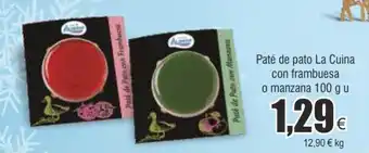 FROIZ Paté de pat la cuina con frambuesa o manzana 100 g u oferta