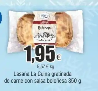 FROIZ Lasaña la cuian gratinada de carne con salsa boloñesa 350 g oferta