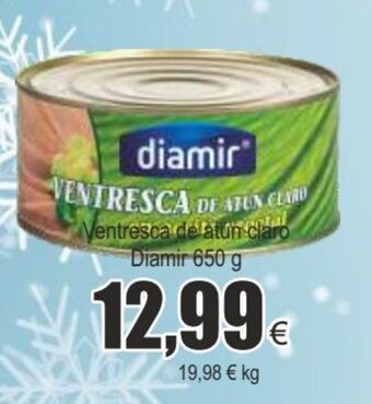 FROIZ Ventresca de atun claro diamir 650 g oferta