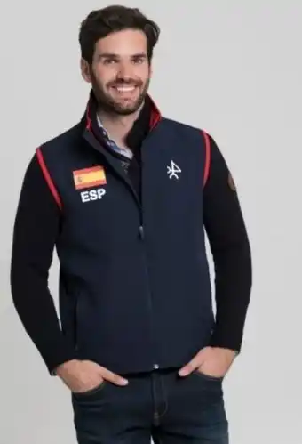 Valecuatro Chaleco térmico azul marino de hombre oferta