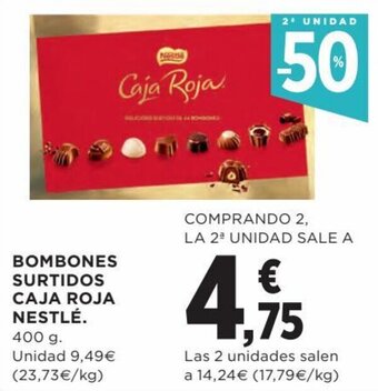 Hipercor Bombones surtidos caja roja NESTLE oferta