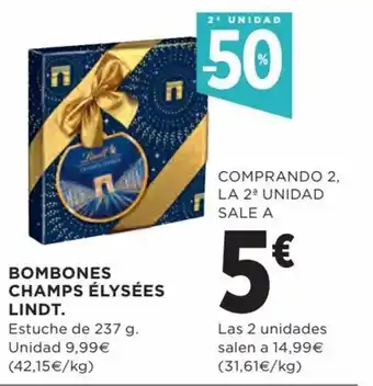 Hipercor Bombones champs élysées LINDT oferta