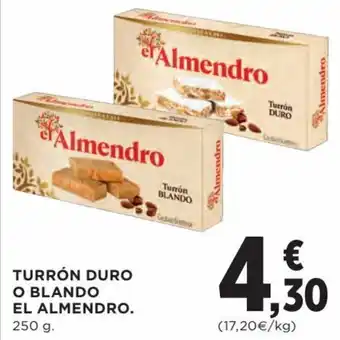 Hipercor Turrón duro o blando EL ALMENDRO oferta