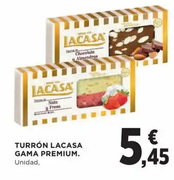 Hipercor Turrón lacasa gama premium oferta