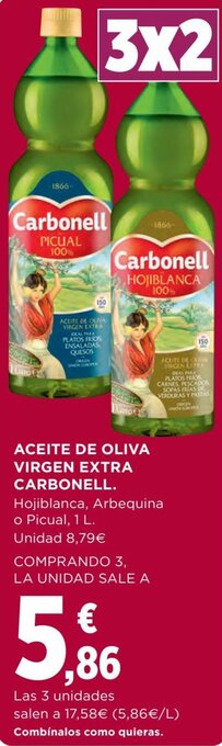 Hipercor Aceite de oliva virgen extra CARBONELL oferta