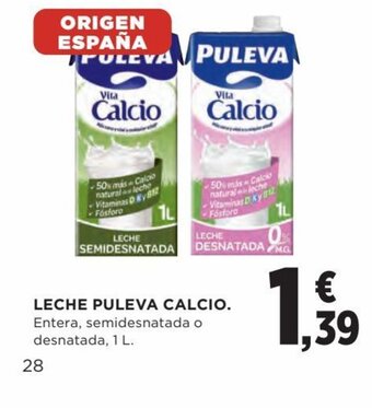 Hipercor Leche puleva calcio oferta