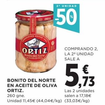 Hipercor Bonito del norte en aceite de oliva ORTIZ oferta