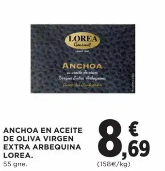 Hipercor Anchoa en aceite de oliva virgen extra arbequina LOREA oferta