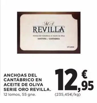 Hipercor Anchoas del cantábrico en aceite de oliva serie oro REVILLA oferta