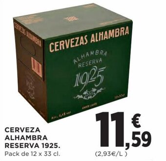 Hipercor Cerveza alhambra reserva 1925 oferta
