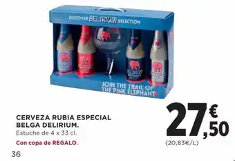 Hipercor Cerveza rubia especial belga delirium oferta