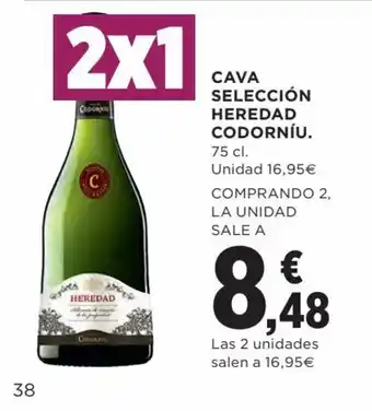 Hipercor Cava selección heredad codorniu oferta