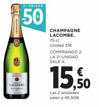 Hipercor Champagne LACOMBRE oferta