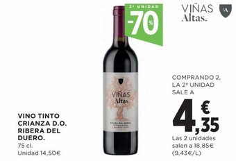Hipercor Vino tinto crianza D.O. ribera del duero oferta