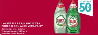 Hipercor Lavavajillas a mano ultra poder o con aloe vera FAIRY oferta