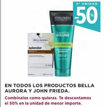 Hipercor En todos los productos bella aurora y john frieda oferta