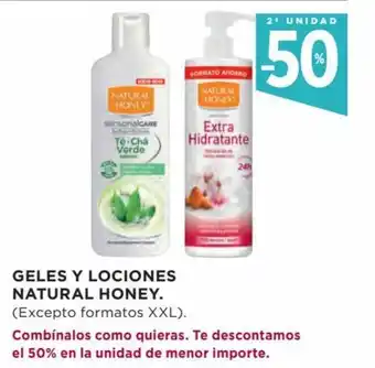 Hipercor Geles y lociones natural honey oferta