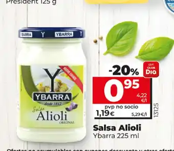 Dia Salsa Alioli Ybarra 225ml oferta