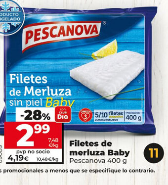 Dia Filetes de merluza Baby Pescanova 400g oferta