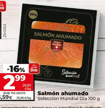 Dia Salmón ahumado Seleccion Mundial Dia 100g oferta