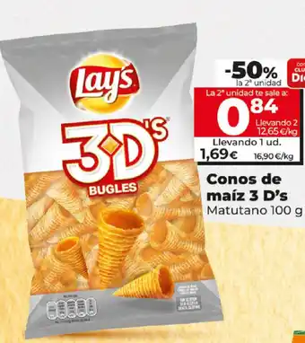 Dia Lay's Conos de maíz 3 D's Matutano 100g oferta