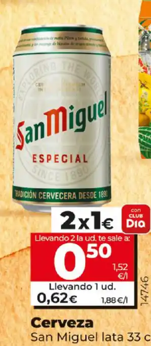 Dia San Miguel Cerveza lata 33 cl oferta