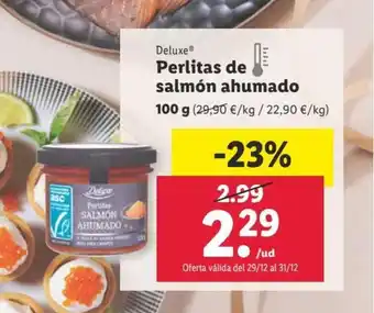Lidl Perlitas de salmón ahumado DELUXE oferta