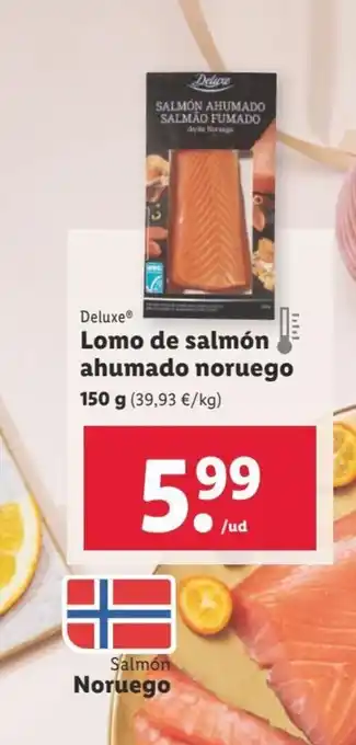 Lidl Lomo de salmón ahumado noruego DELUXE oferta