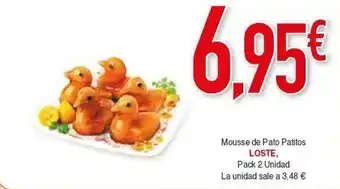 Masymas Mousse de pato patilos LOSTE, pack 2 unidad oferta