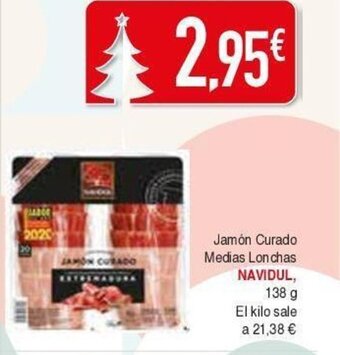 Masymas Jamón curado medias lonchas NAVIDUL oferta