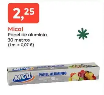 Suma Supermercados Mical papel de aluminio, 30 metros oferta