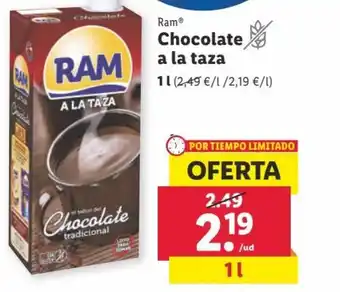 Lidl Chocolate a la taza RAM oferta