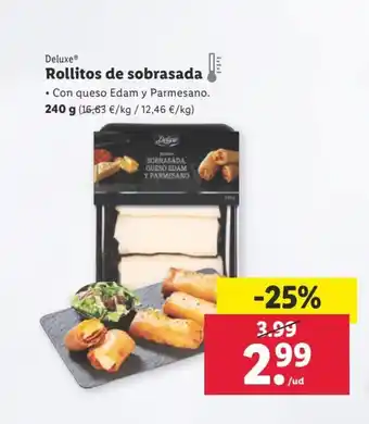 Lidl Rollitos de sobrasada DELUXE oferta