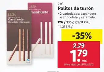 Lidl Palitos de turrón DOR oferta