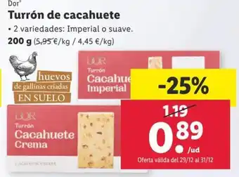 Turrón de cacahuete DOR
