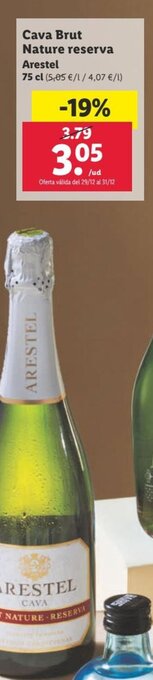 Lidl Cava brut nature reserva oferta