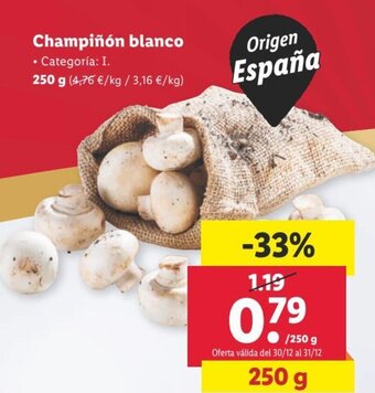 Lidl Champiñón blanco oferta
