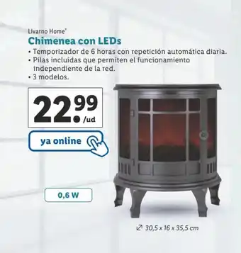 Lidl Chimenea con LEDS LIVARNO HOME oferta