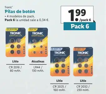 Lidl Pilas de botón TRONIC oferta