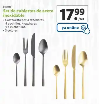 Lidl Set de cubiertos de acero inoxidable ERNESTO oferta