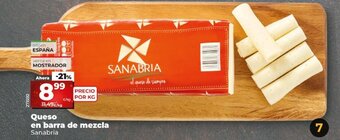 Dia Queso en barra de mezcla oferta