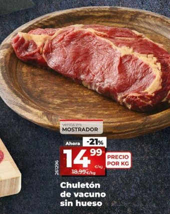 Dia Chuletón de vacuno sin hueso oferta