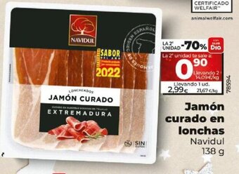 Dia Jamón curado en lonchas oferta
